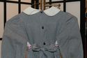 Teddy bears hand smocked dress Navy blue gingham- 