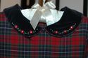 Friends red Tartan plaid hand smocked long sleeved