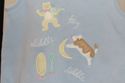 Kelly's kids light blue overalls embroidered cow j