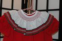  Red Bishops style hand smocked heirloom dress  -w