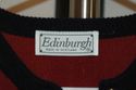 Edinburgh Burgundy & Navy cardigan lambswool sweat