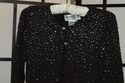 black sequined cardigan dressy sweater cotton-cash