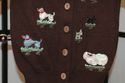 Designer chocolate Brown cardigan w/ embroidered d