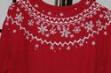 Cute or Ugly Christmas zip sweater! Red w/sparkly 