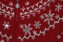 Cute or Ugly Christmas zip sweater! Red w/sparkly 