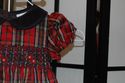 Rare Editions hand smocked red tartan plaid dress 