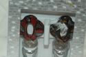 2 hand blown glass artistic wine bottle stoppers  