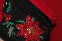 Super Tacky Embroidered poinsettia & Holly Christm