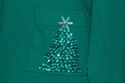 Minimalist! Blue-green Christmas tree sweater wool