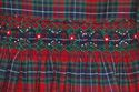 Friends red Tartan plaid hand smocked long sleeved