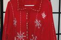 Cute or Tacky? Embroidered Snowflake Christmas swe