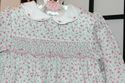   Beautiful embroidered hand smocked dress white w