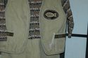 Blooz embroidered fisherman's vest w/matching romp