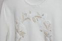 Liz Claiborne Ivory Embroidered Christmas wreath s