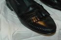 Giorgio Brutini Black Leather Mens LeatherTasseled