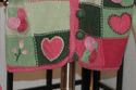 Hartstrings pink and green cardigan w/ hand embroi