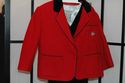 Red Fox Hunting jacket w/black velvet trim, suspen