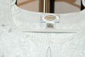 Talbots white & silver beaded Christmas cardigan s