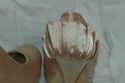 Gold satin & metallic platform sexy club shoes  pl