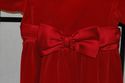 Sylvia Whyte red velvet Christmas dress w/ red sat