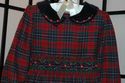 Friends red Tartan plaid hand smocked long sleeved