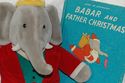 Babar and Father Christmas hardcover book & Gund B