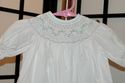 White bishops style hand smocked heirloom dress - 