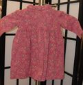 Lands End Pink cotton Paisley  print dress -6-12