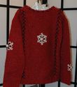 Red & black sparkling Christmas snowman sweater  -