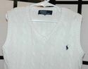 Ralph Lauren Polo white cotton cable knit sweater 