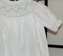 White bishops style hand smocked heirloom dress - 