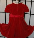 Sylvia Whyte red velvet Christmas dress w/ red sat