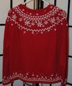 Cute or Ugly Christmas zip sweater! Red w/sparkly 