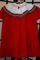  Red Bishops style hand smocked heirloom dress  -w