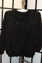 black sequined cardigan dressy sweater cotton-cash