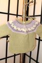 Fair Isle sweater lavender & green wool blend - 6-