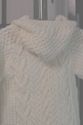 Aran style Ivory Irish fisherman hooded romper - 6