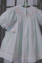 Will'beth Mint Green & white hand smocked bishop h