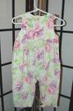 Hartstrings sleeveless pink and green floral rompe