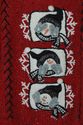 Red & black sparkling Christmas snowman sweater  -