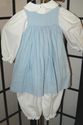 Peaches & Cream light blue micro-checked dress w/ 