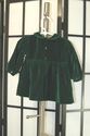 Friedknit hand embroidered green velvet dress 6 mo