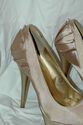 Gold satin & metallic platform sexy club shoes  pl