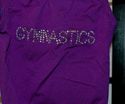 Royal purple sleeveless leotard w/ gymnastics in r