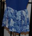 Royal blue &white leotard w/attached skirt silver 