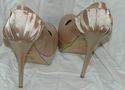 Gold satin & metallic platform sexy club shoes  pl