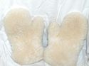 Brown suede sheepskin mittens for serious winter!