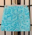 Lilly Pulitzer blue and white goldfish print skirt