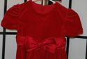 Sylvia Whyte red velvet Christmas dress w/ red sat