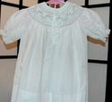 White bishops style hand smocked heirloom dress - 